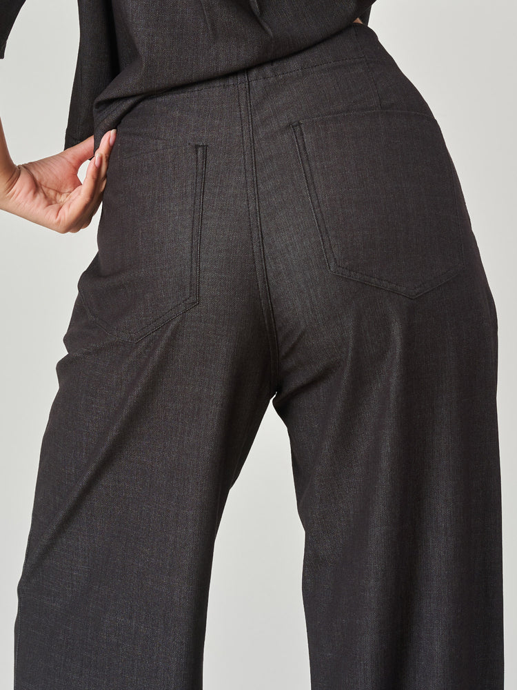 Oversized Wide Leg Denim Trousers