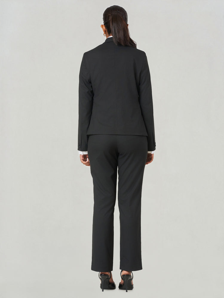 Black Regular Fit Single Breasted Suit