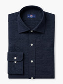 Black Seersucker Cotton Lycra Custom Shirt