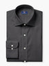 Black Solid Cotton Twill Custom Shirt