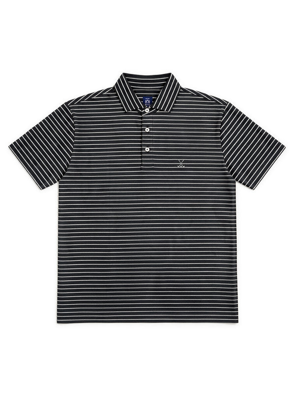 Men's Black Horizontal Stripe Casual T-Shirt