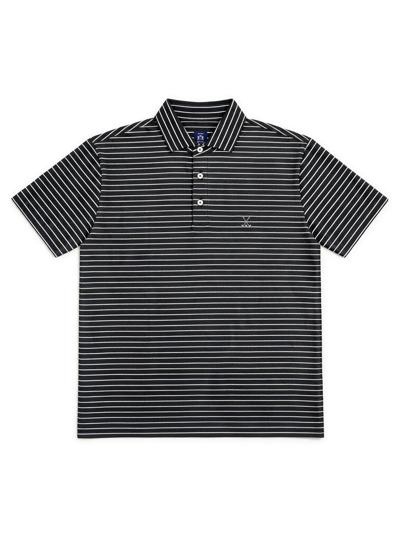 Men's Black Horizontal Stripe Casual T-Shirt