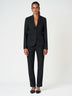Black Regular Fit Formal Suit Set with Straight-Leg Trousers