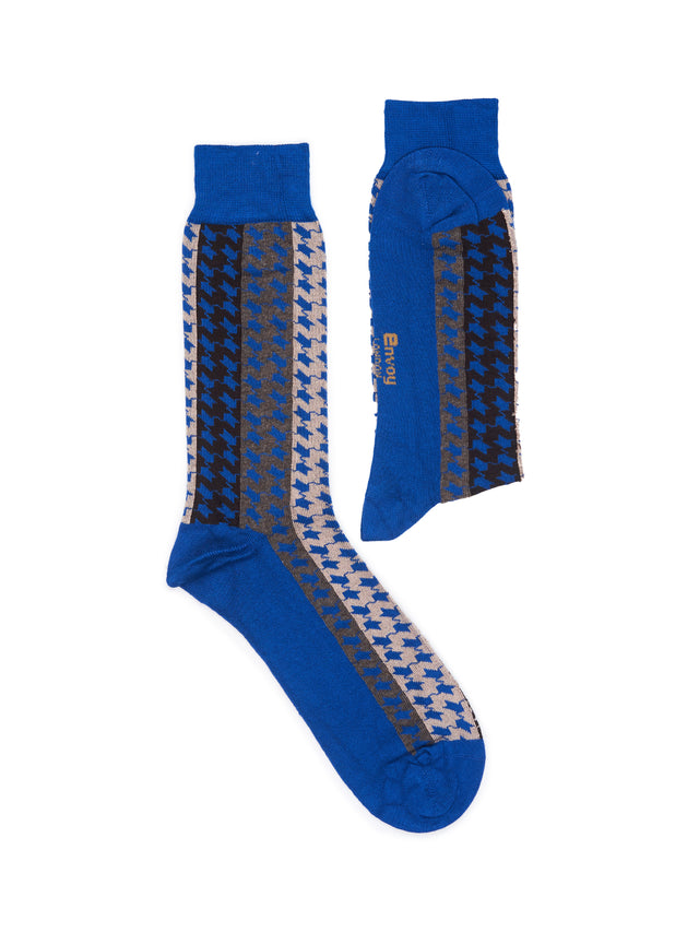 Blue Bamboo Cotton Crew Socks