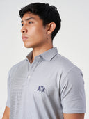 Blue Cotton Design Polo T-Shirt