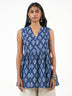 Cotton Print Sleeveless Short Kurti
