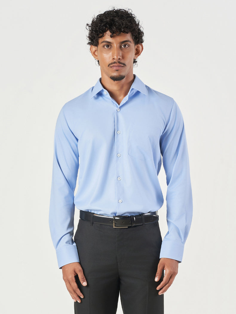 Blue Design Slim Fit Formal Shirt