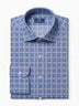 Blue Geometric Cotton Poplin Custom Shirt