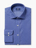 Blue Micro Geometric Cotton Dobby Custom Shirt