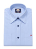 Blue Plain Cotton Slim Fit Shirt