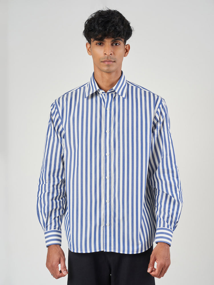 Striped Relaxed Fit Cotton Shirt