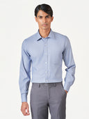 Blue Plain Long Sleeve Formal Shirt