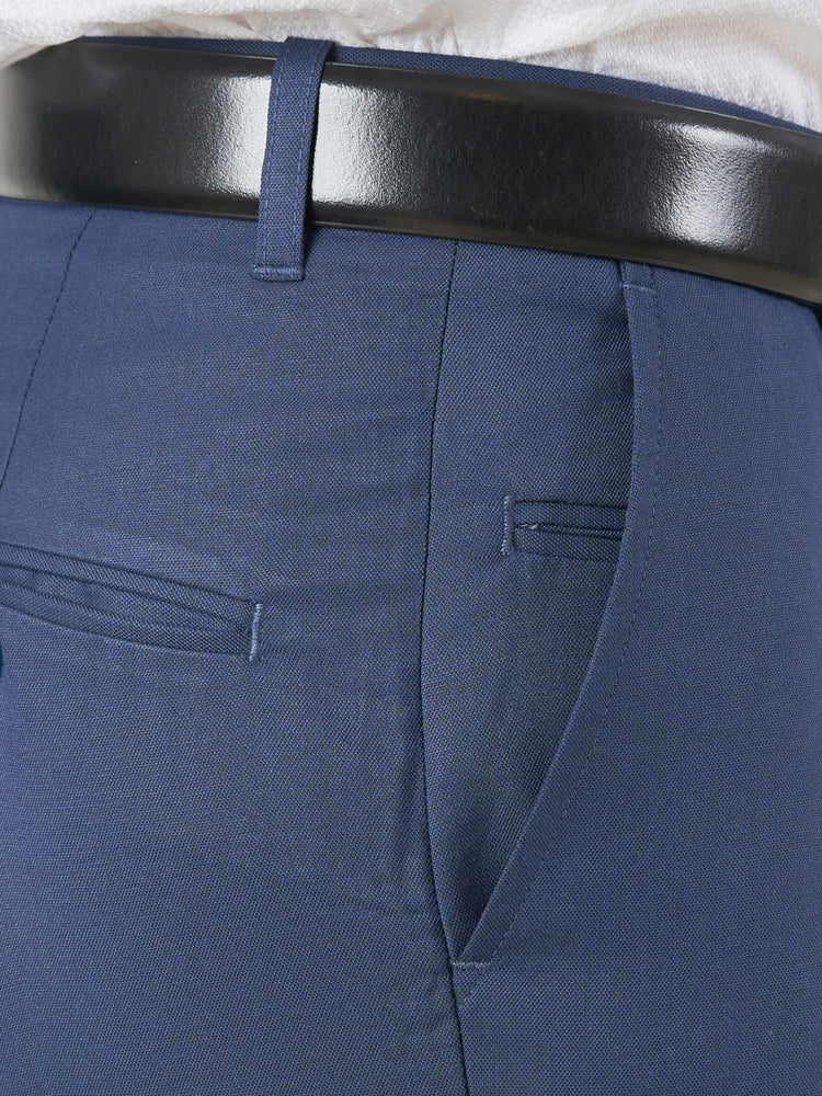 Plain Polyester Viscose Regular Fit Trousers
