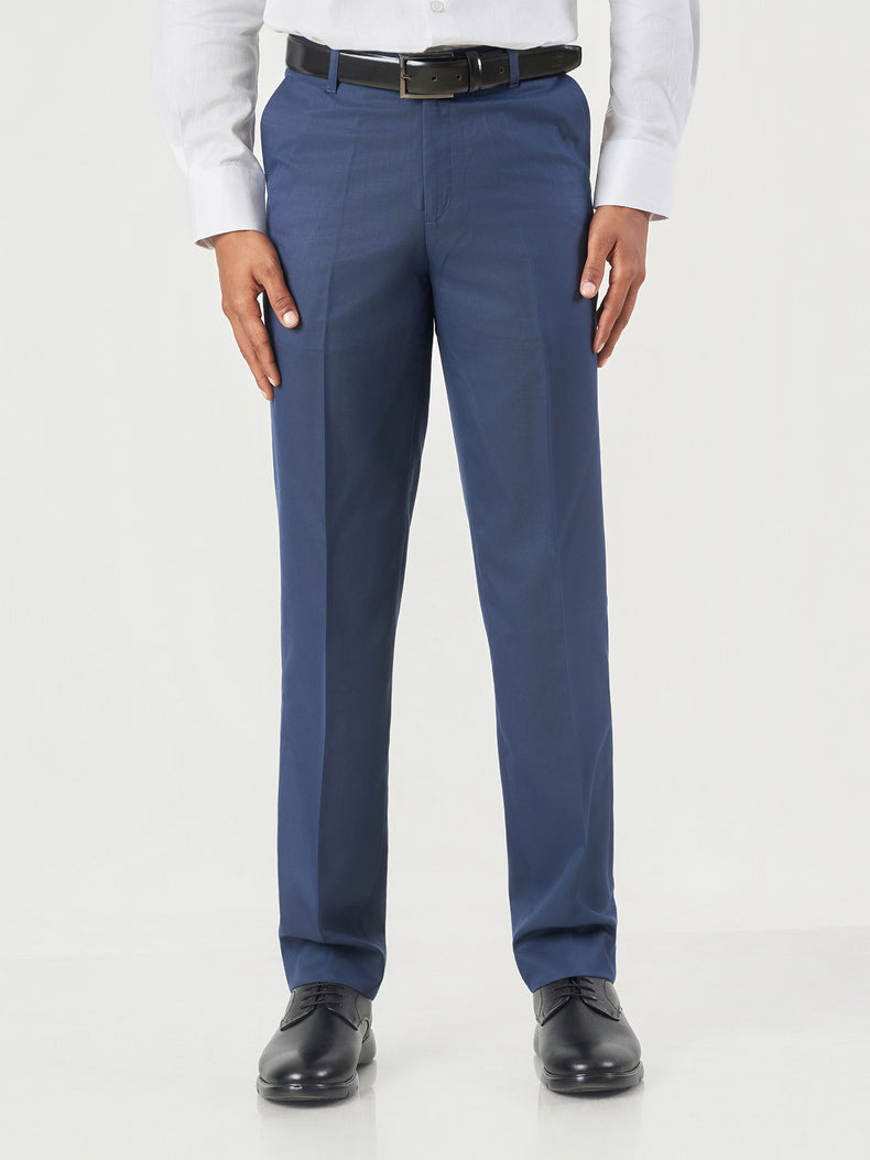 Plain Polyester Viscose Regular Fit Trousers