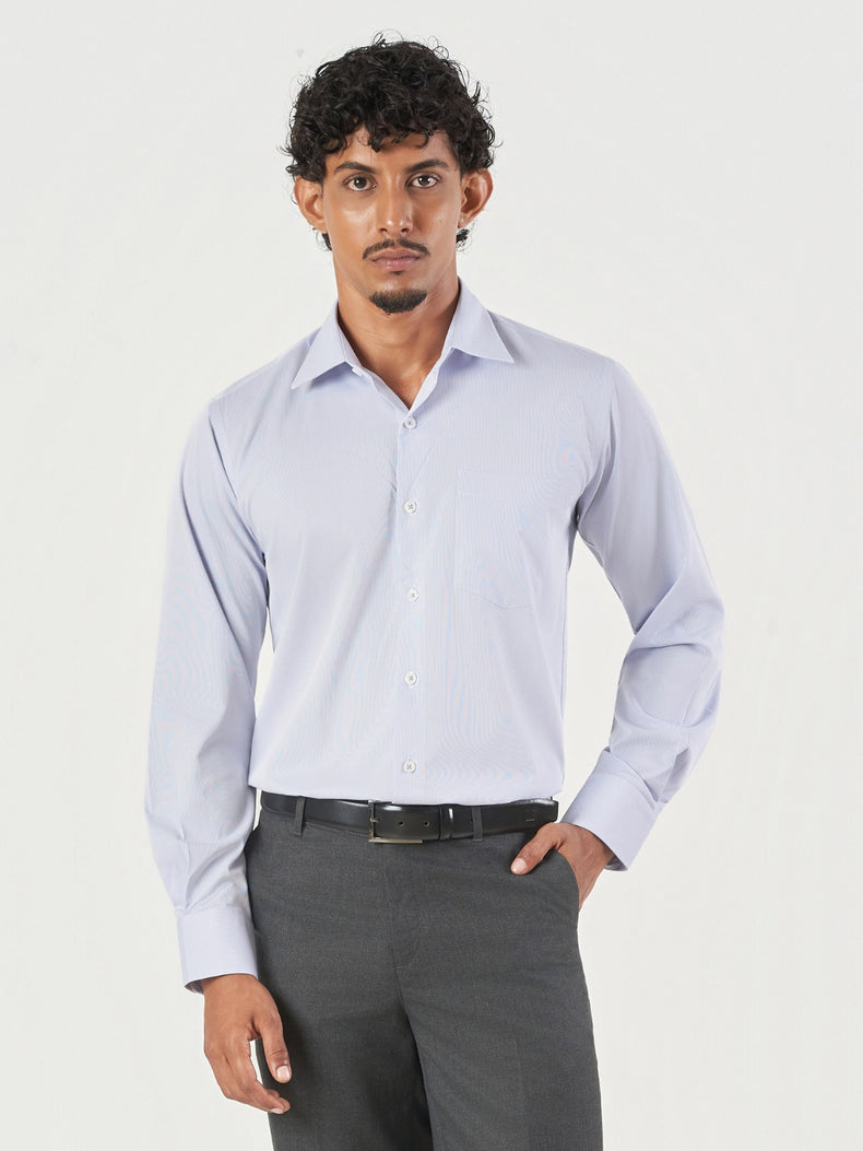 Blue Striped Regular Fit Formal Shirt