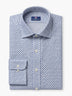 Blue White Chevron Cotton Custom Shirt