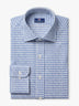 Blue White Geometric Cotton Custom Shirt