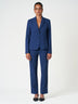 Blue Regular Fit Formal Suit Set with Straight-Leg Trousers