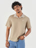 Brown Cotton Polo T-Shirt