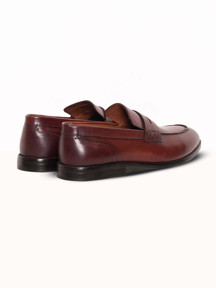 Full Grain Leather Embossed Slip-On Shoes
