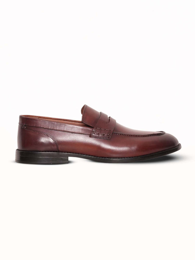 Full Grain Leather Embossed Slip-On Shoes