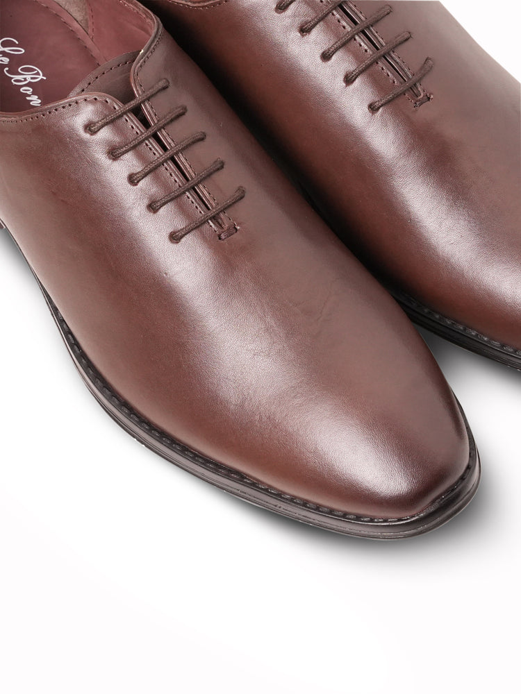 Top Grain Leather Lace-Up Shoes