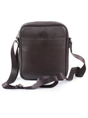 Brown Full-Grain Leather Side Bag