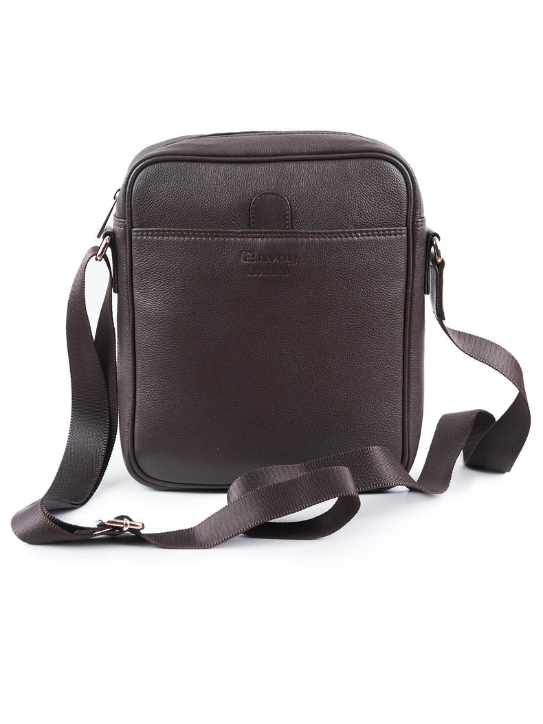 Brown Full-Grain Leather Side Bag
