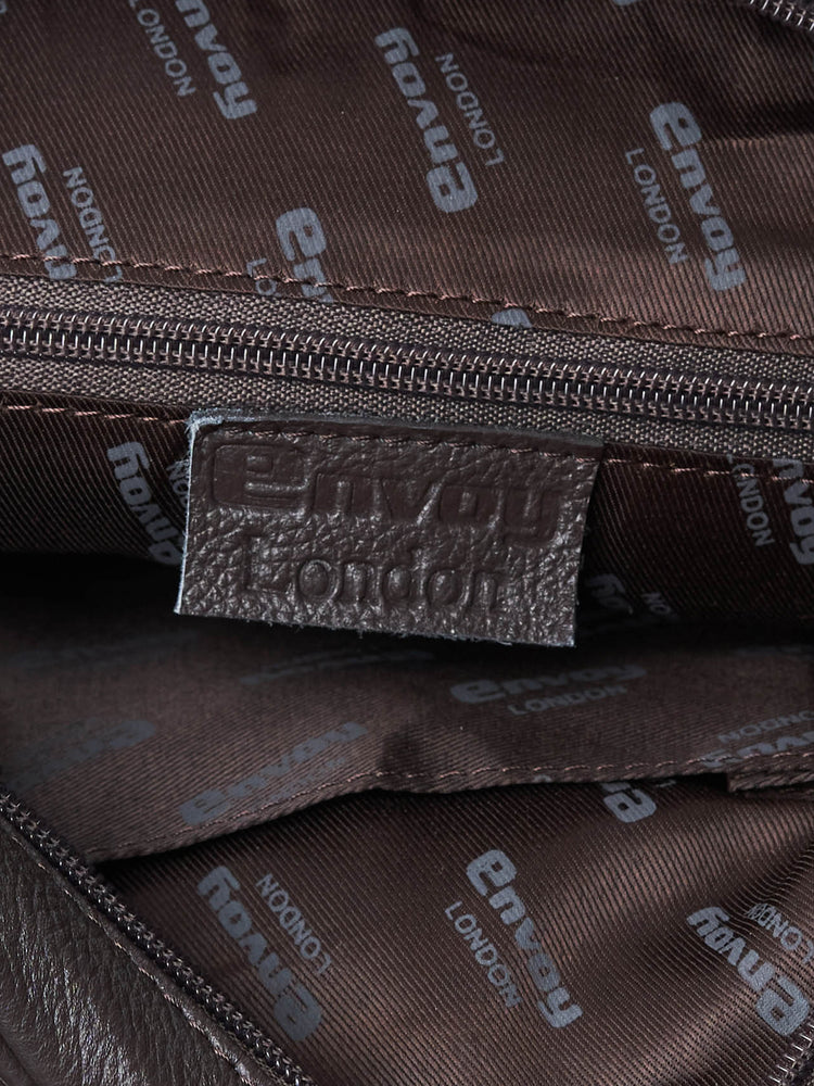 Brown Full-Grain Leather Side Bag