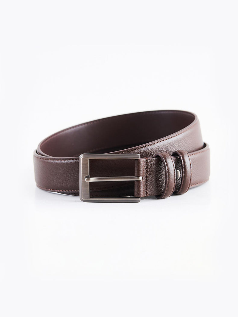Brown Genuine Leather Formal Belt