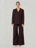 Linen Double Breasted Wide Leg Suit