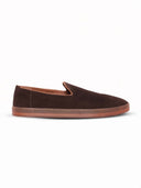 Nubuck Leather Embossed Slip-On Shoes