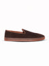 Nubuck Leather Embossed Slip-On Shoes