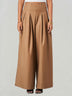 Relaxed Fit Box Pleat Wide Leg Trousers