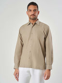 Striped Cotton Linen Regular Fit Shirt