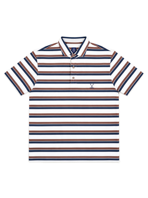 Men's Brown Horizontal Stripe Casual T-Shirt