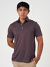 Brown Striped Polo T-Shirt