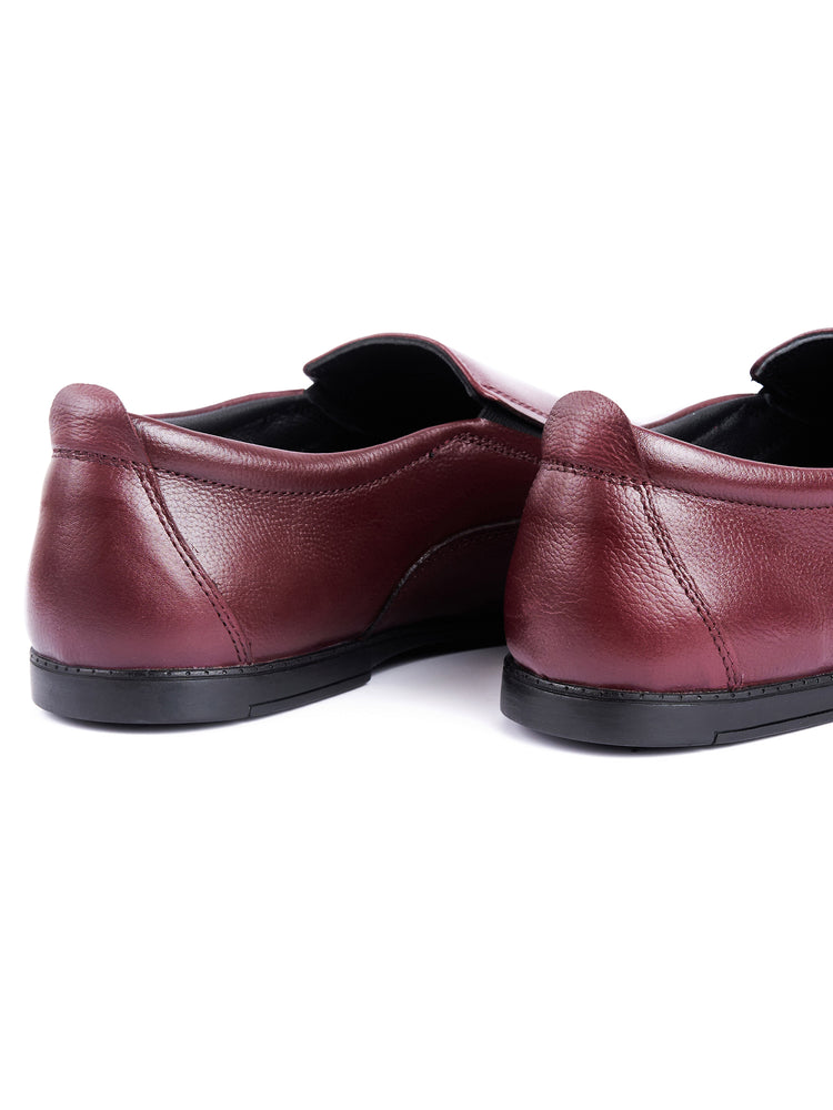 Full Grain Leather Embossed Slip-On Shoes