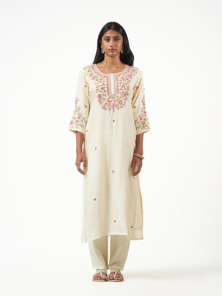 Silk Embroidered Shalwar Set
