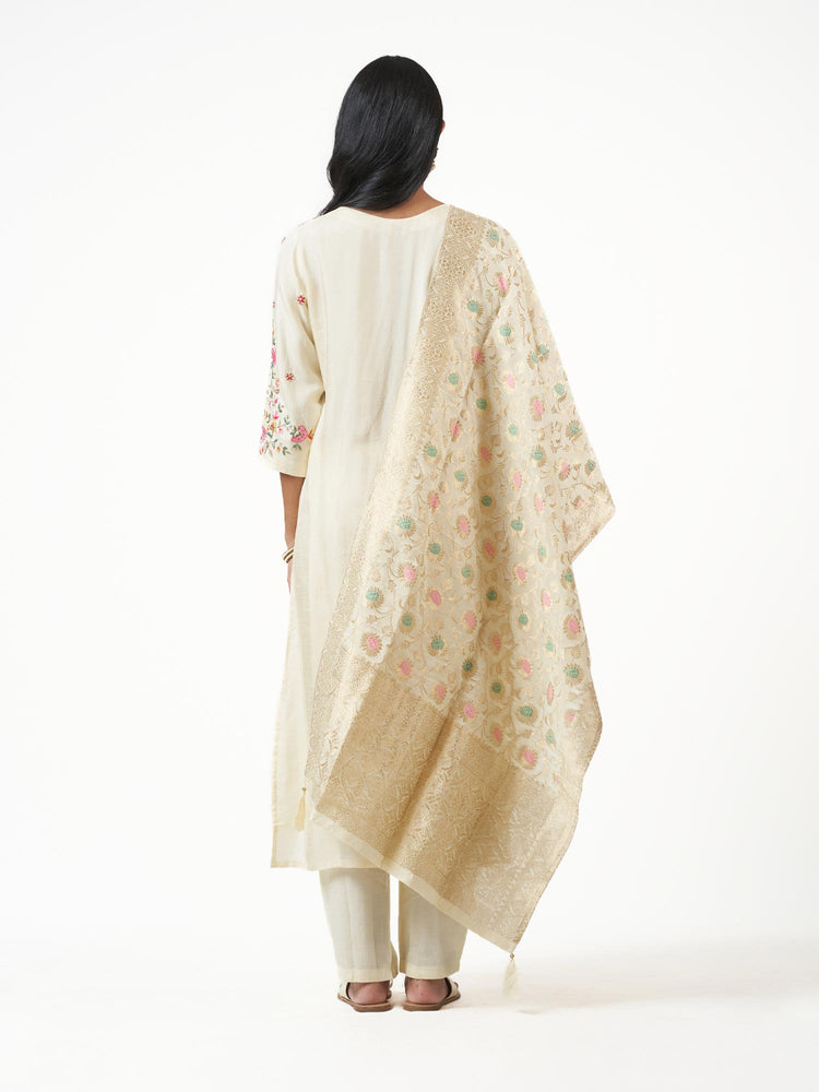 Silk Embroidered Shalwar Set