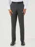 Charcoal Grey Striped Regular Fit Formal Trousers