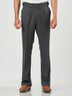Charcoal Grey Checked Relaxed Fit Smart Casual Trousers