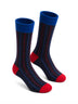 Dark Blue Bamboo Cotton Crew Socks