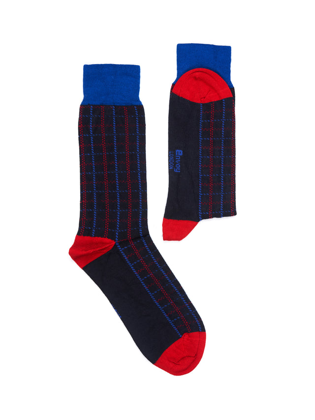 Dark Blue Bamboo Cotton Crew Socks