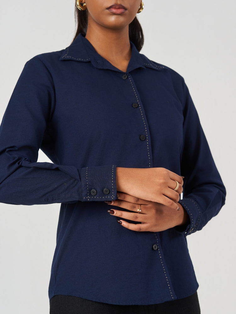 Cotton Linen Relaxed Fit Formal Shirt
