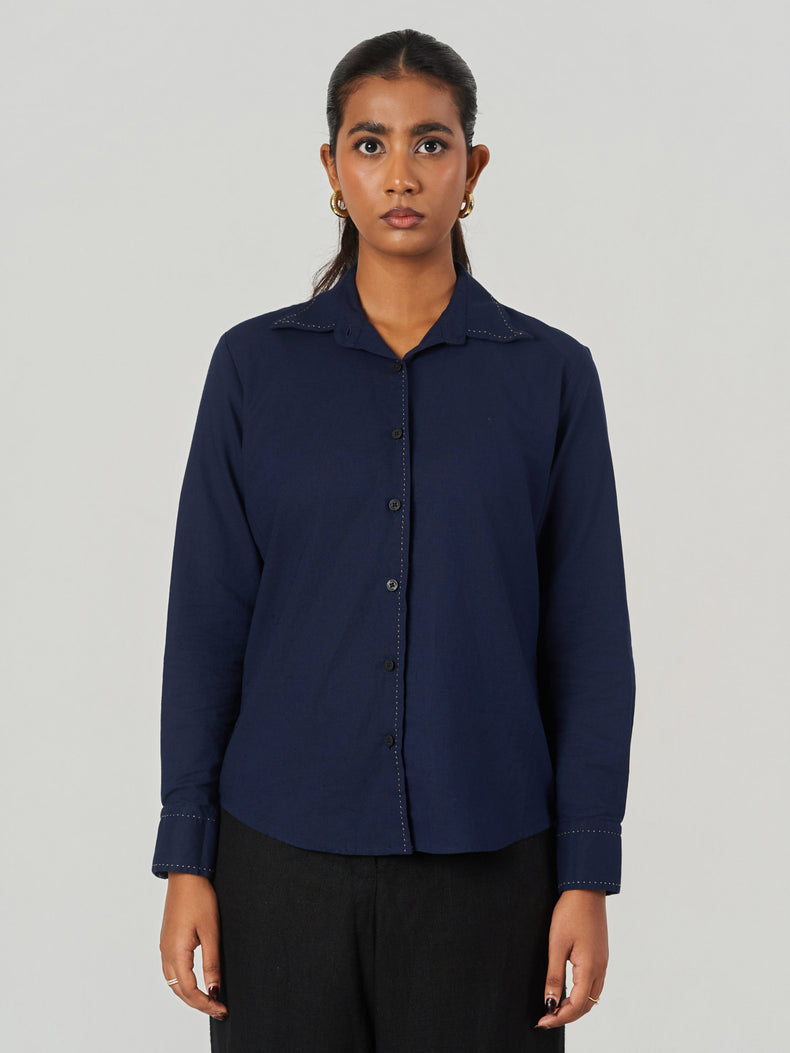 Cotton Linen Relaxed Fit Formal Shirt