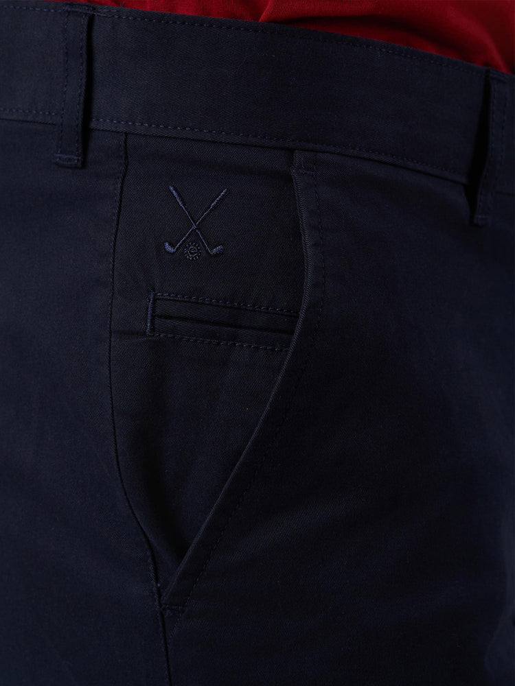 Smart Casual Dark Blue Cotton Stretch Chikago Fit Chinos