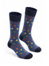 Dark Blue Cotton Lycra Crew Socks