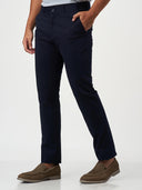 Smart Casual Dark Blue Cotton Stretch Slim Fit Chinos