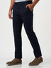 Smart Casual Dark Blue Cotton Stretch Slim Fit Chinos